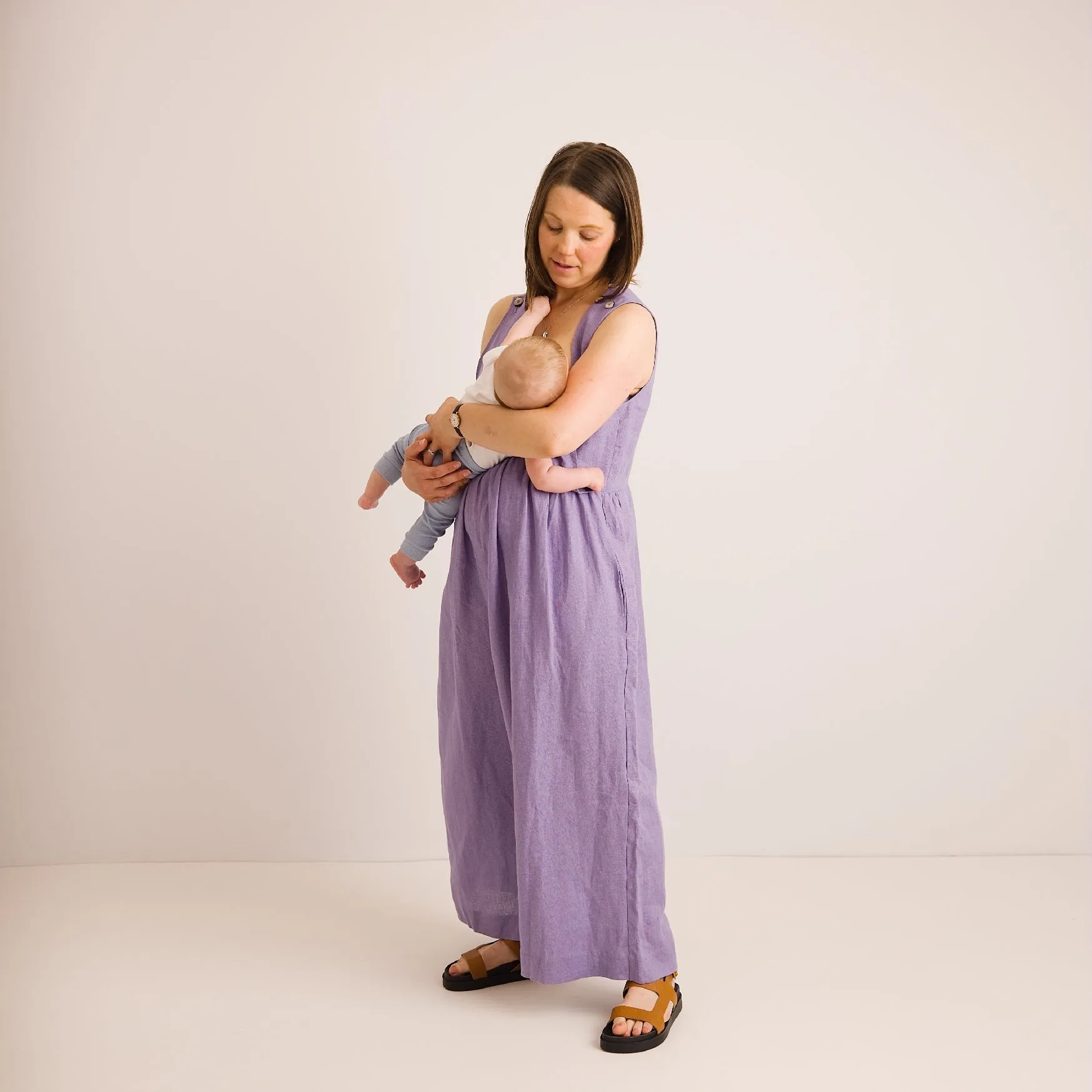 Nursing & Maternity Jumpsuit - Ada - Lavender