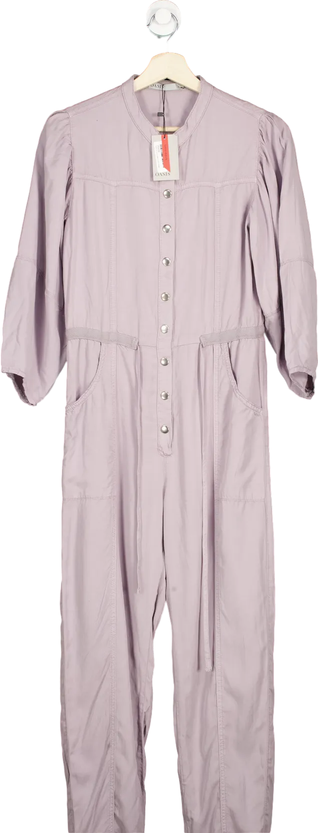 Oasis Dusky Pink Premium Tencel Jumpsuit UK 8