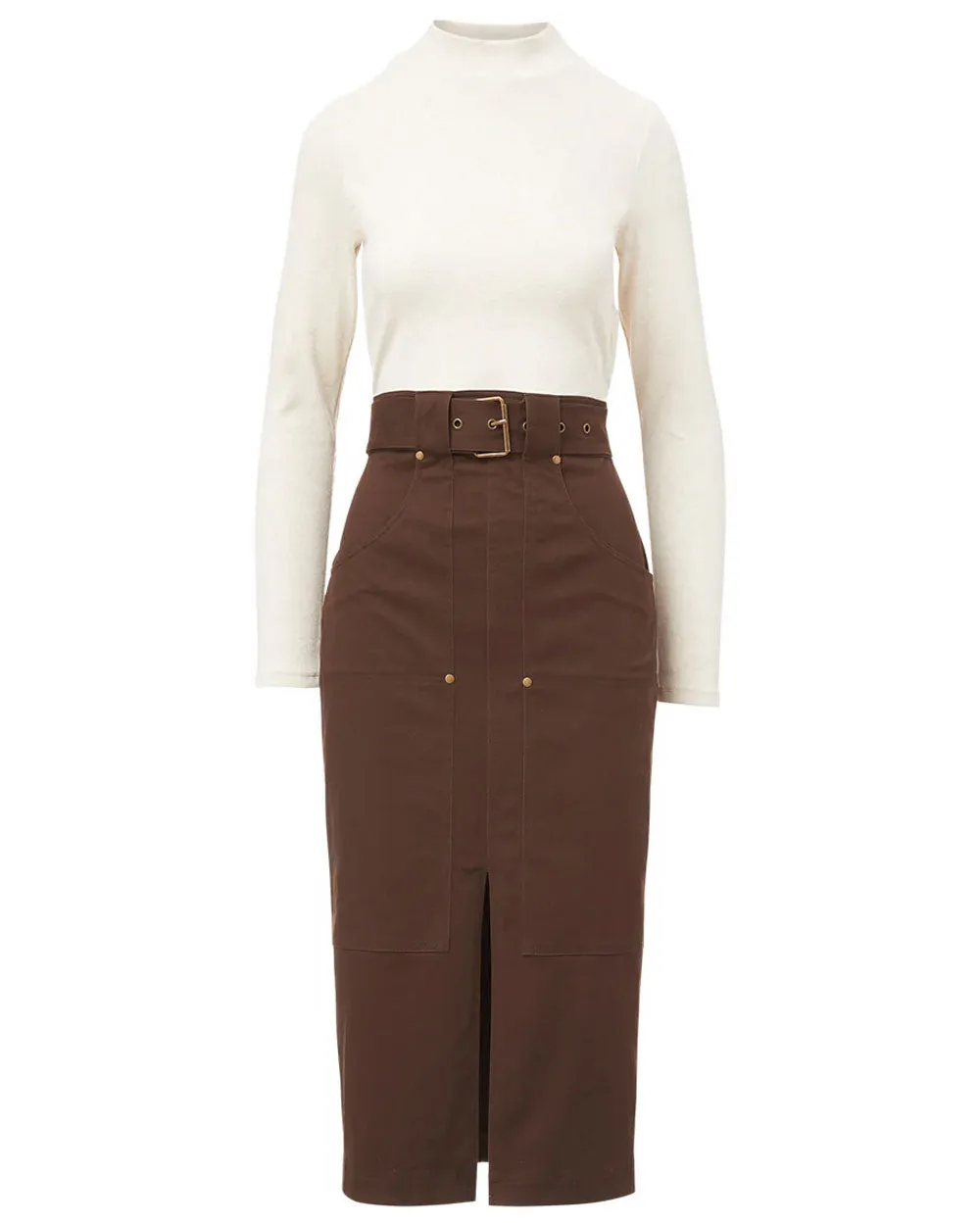 Oatmeal Brown Morrisey Dress