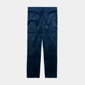 OG Big Bling Velour Womens Track Pants (Regal Blue)