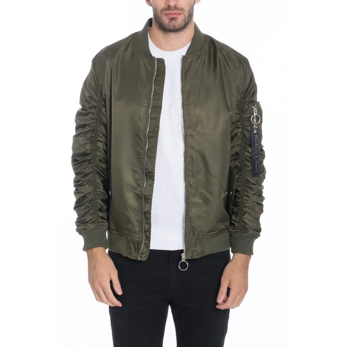 Olive Flight Lined Bomber