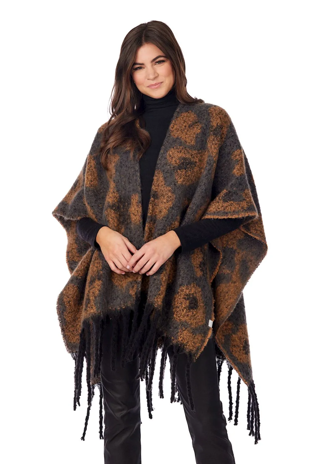 Oversized Leopard Poncho (More Colors)