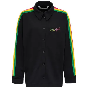 Palm Angel's Miami Logo Polyester Track Shirt Black Multicolor