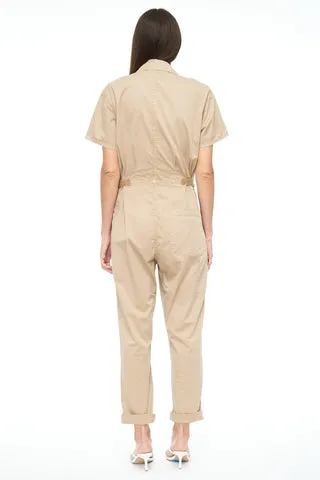 Pistola Grover Short Sleeve Field Worker Jumpsuit - Sesame