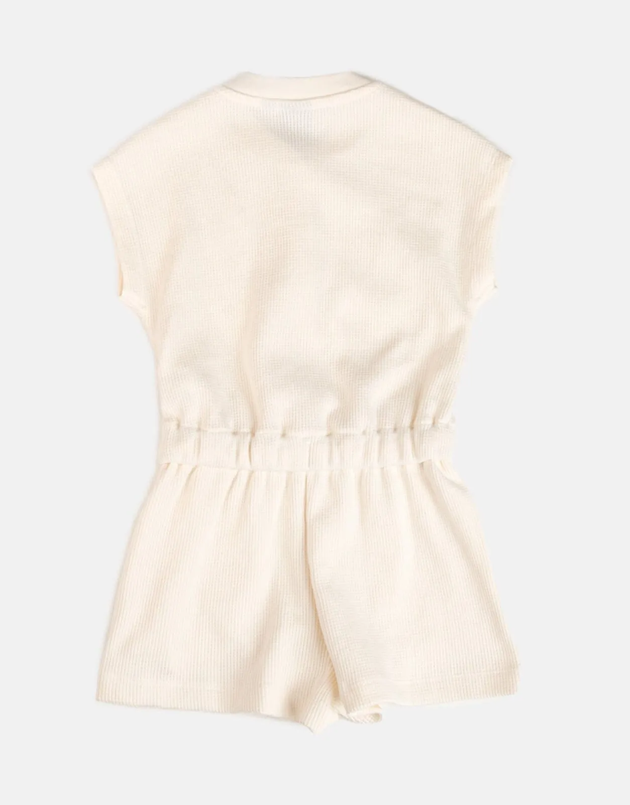 Polo Girls Gina Textured Off White Jumpsuit