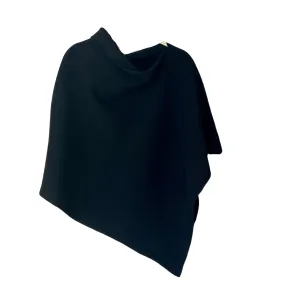 Poncho Soft Merino Lambswool Black