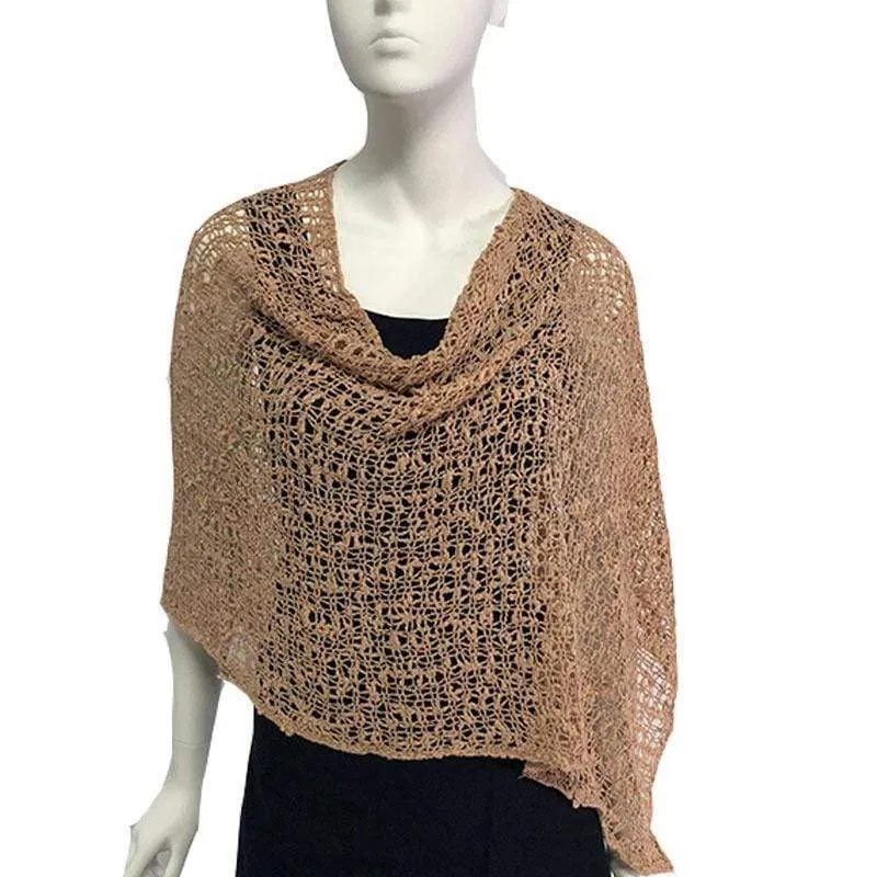 Popcorn Knit Poncho Biasa