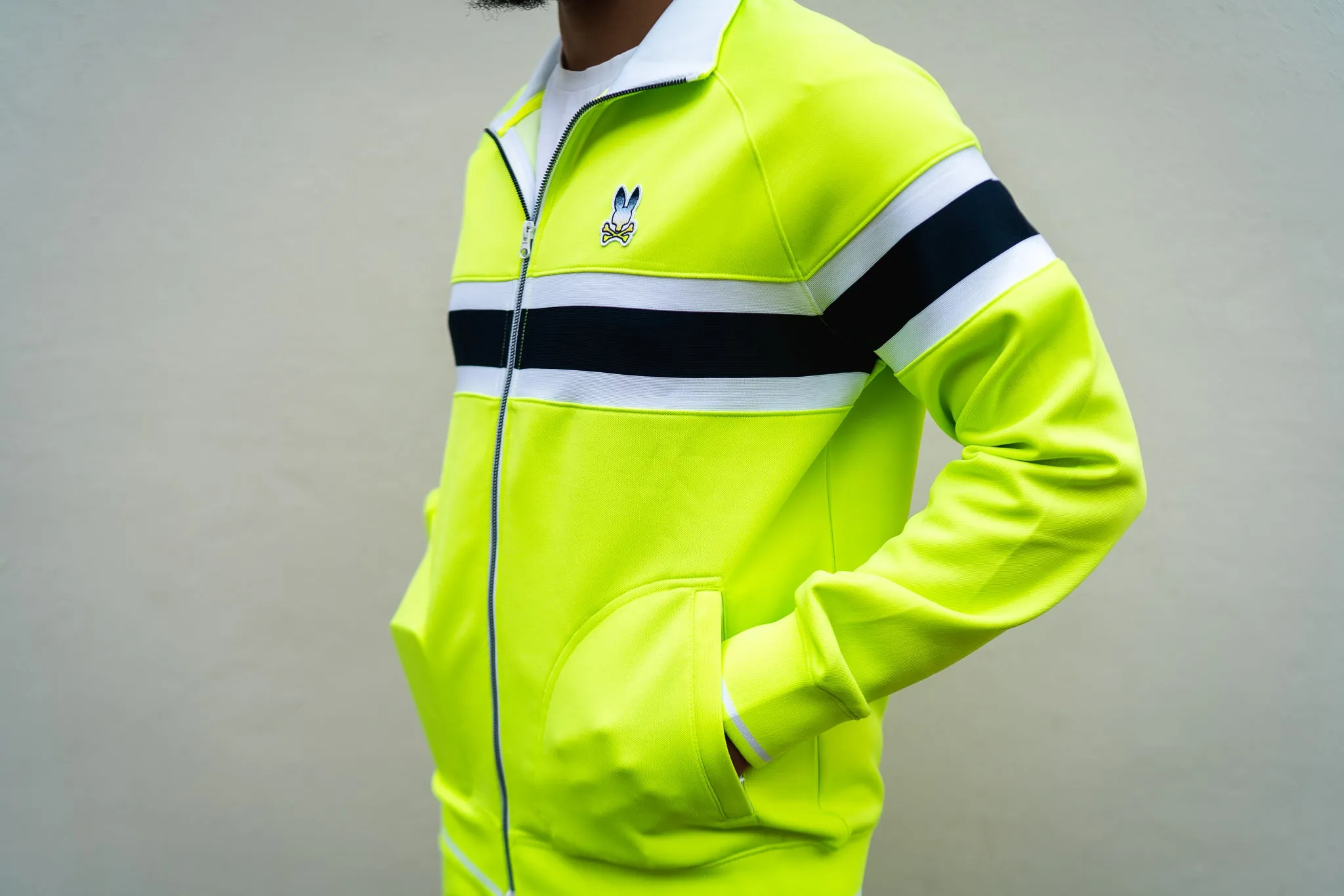 Psycho Bunny Clifton Track Jacket (Electric Green)