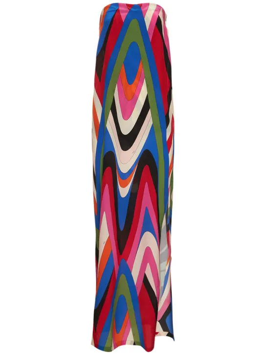 Pucci   Silk Moiré printed long dress 