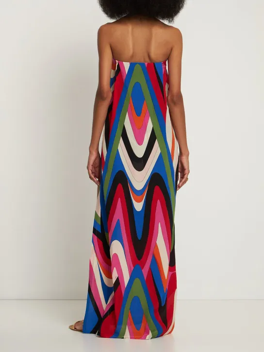 Pucci   Silk Moiré printed long dress 