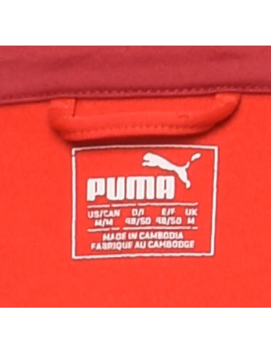 Puma Red Zip-FrontTrack Top - M