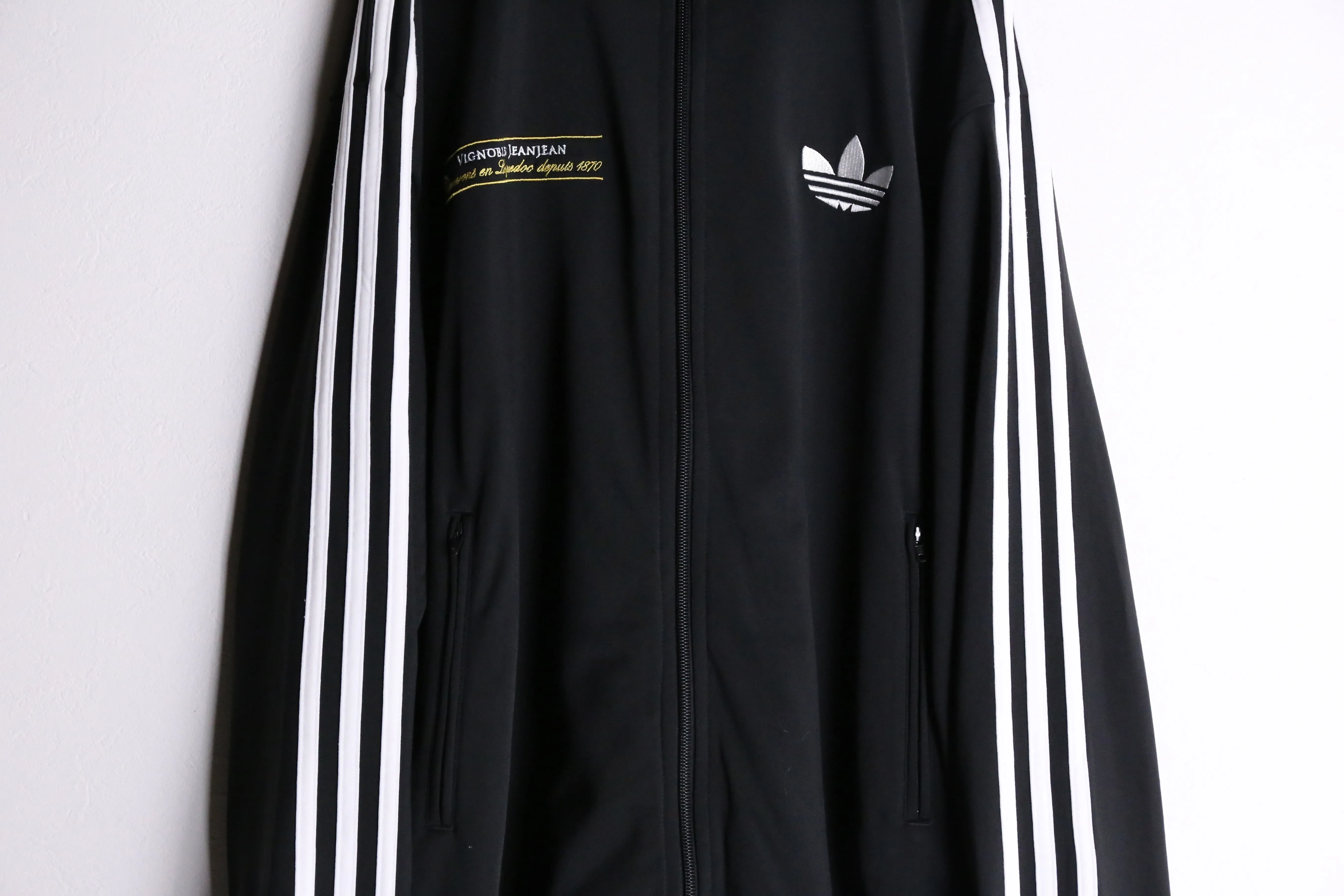 "adidas" trefoil logo design track jacket