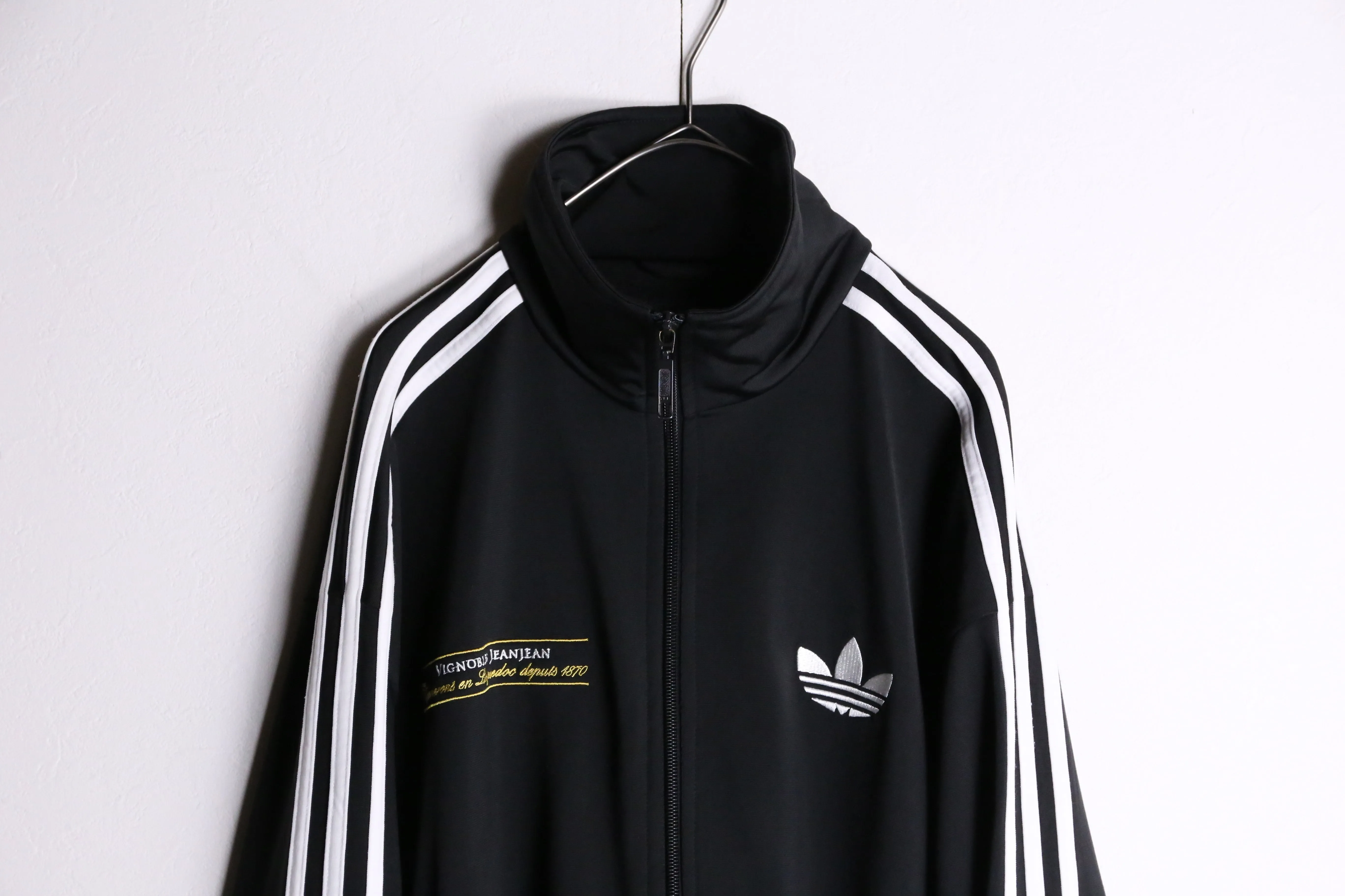 "adidas" trefoil logo design track jacket