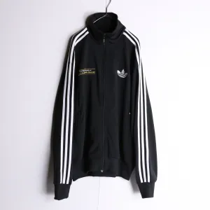 "adidas" trefoil logo design track jacket