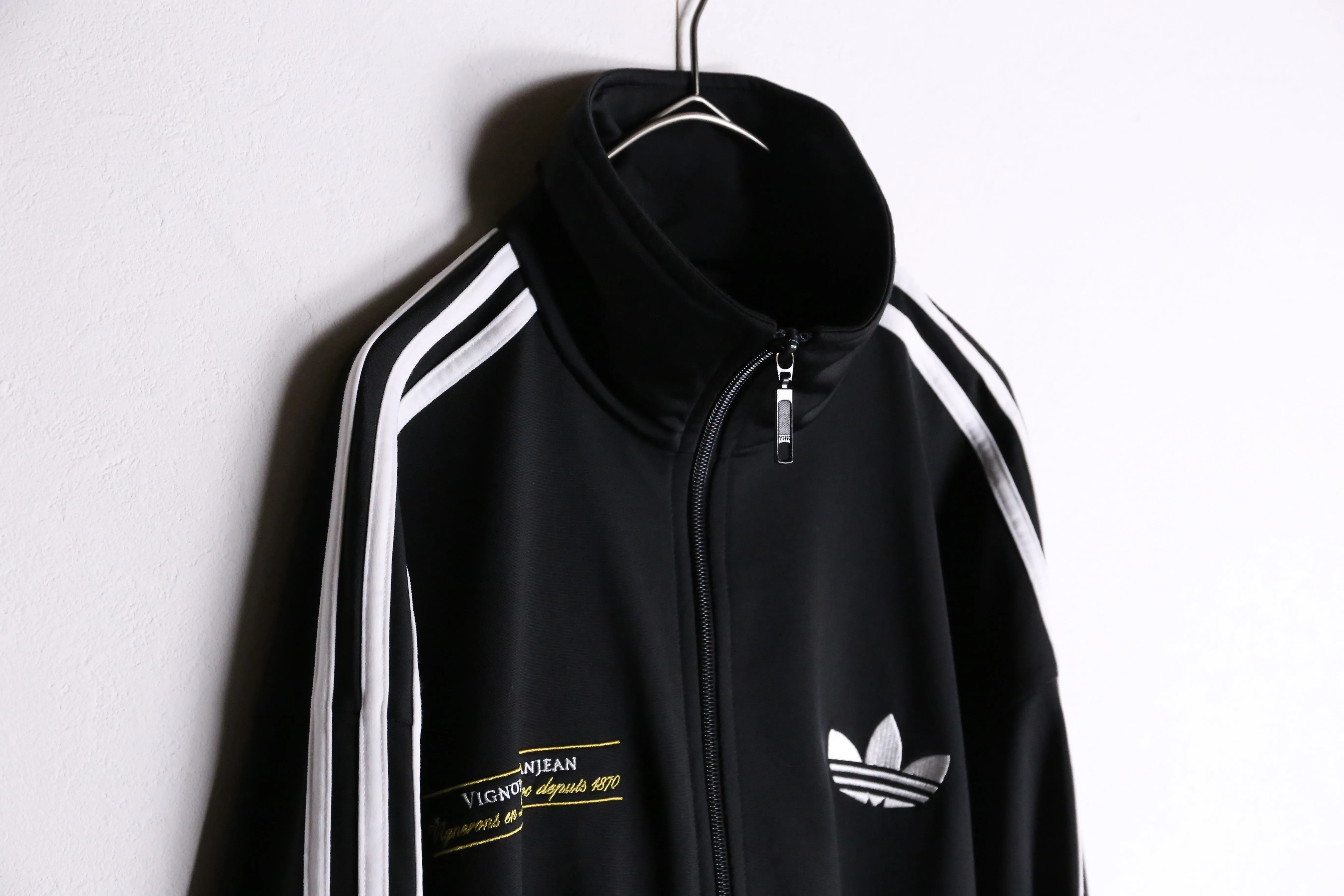 "adidas" trefoil logo design track jacket