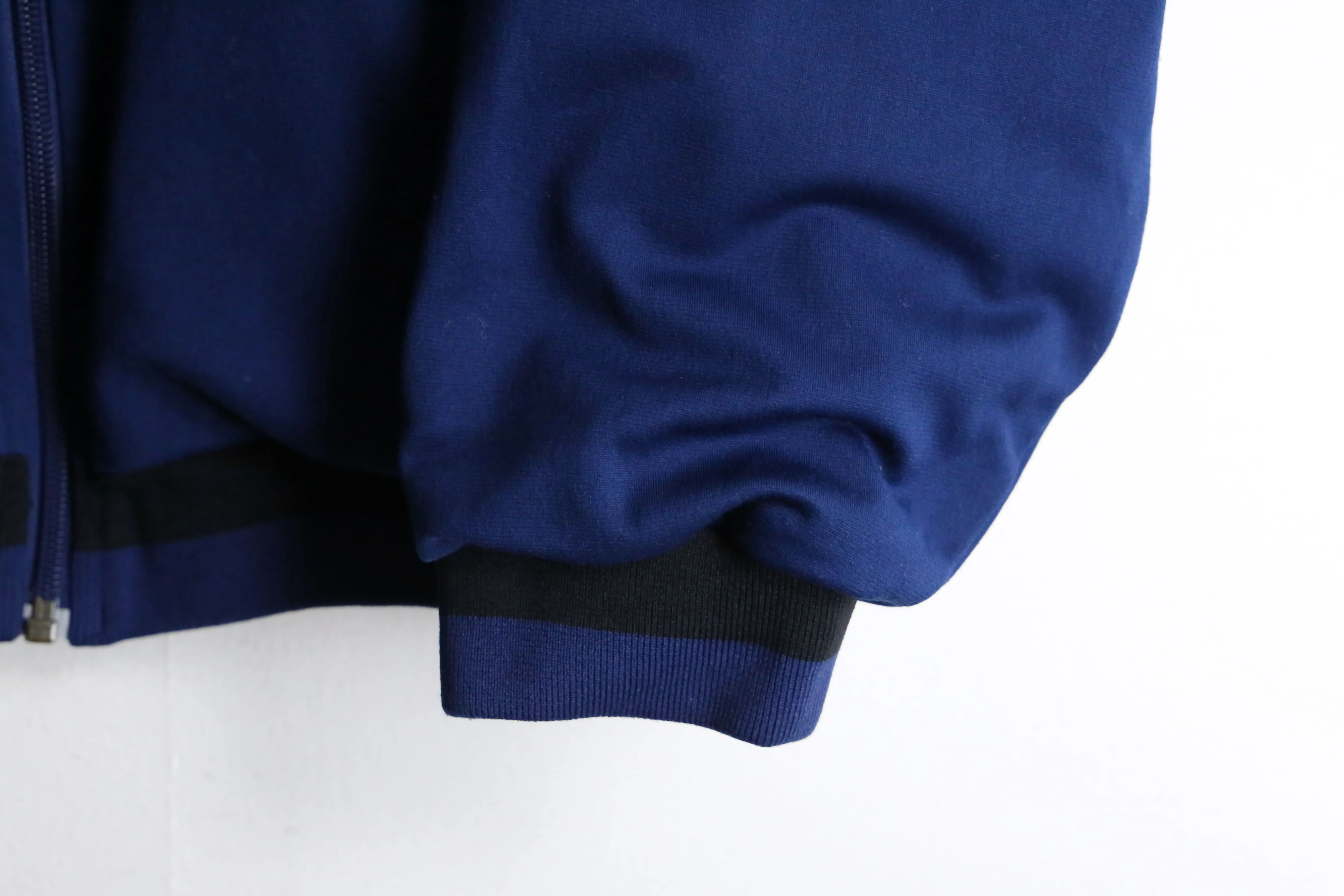 "DIADORA" blue × black reversible track jacket