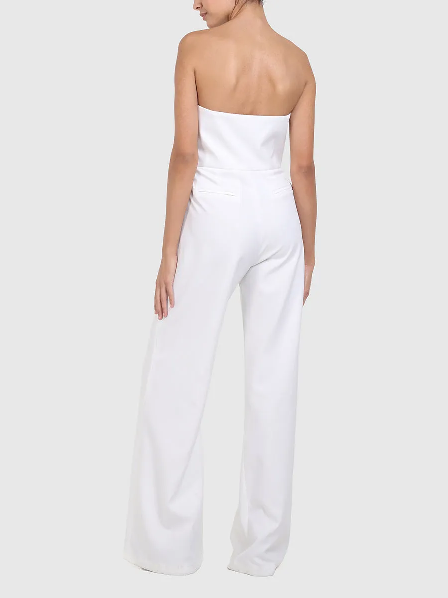 RAQUEL OROZCO Nuria Jumpsuit - White