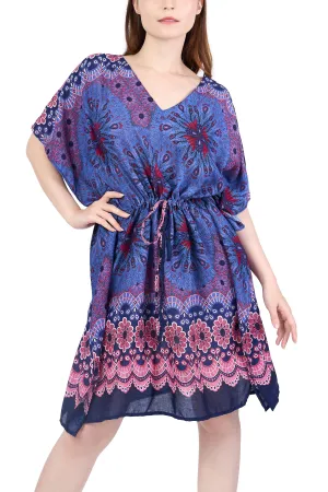 Rayon Boho Tops for Women One Size - Kimono - Dark Blue