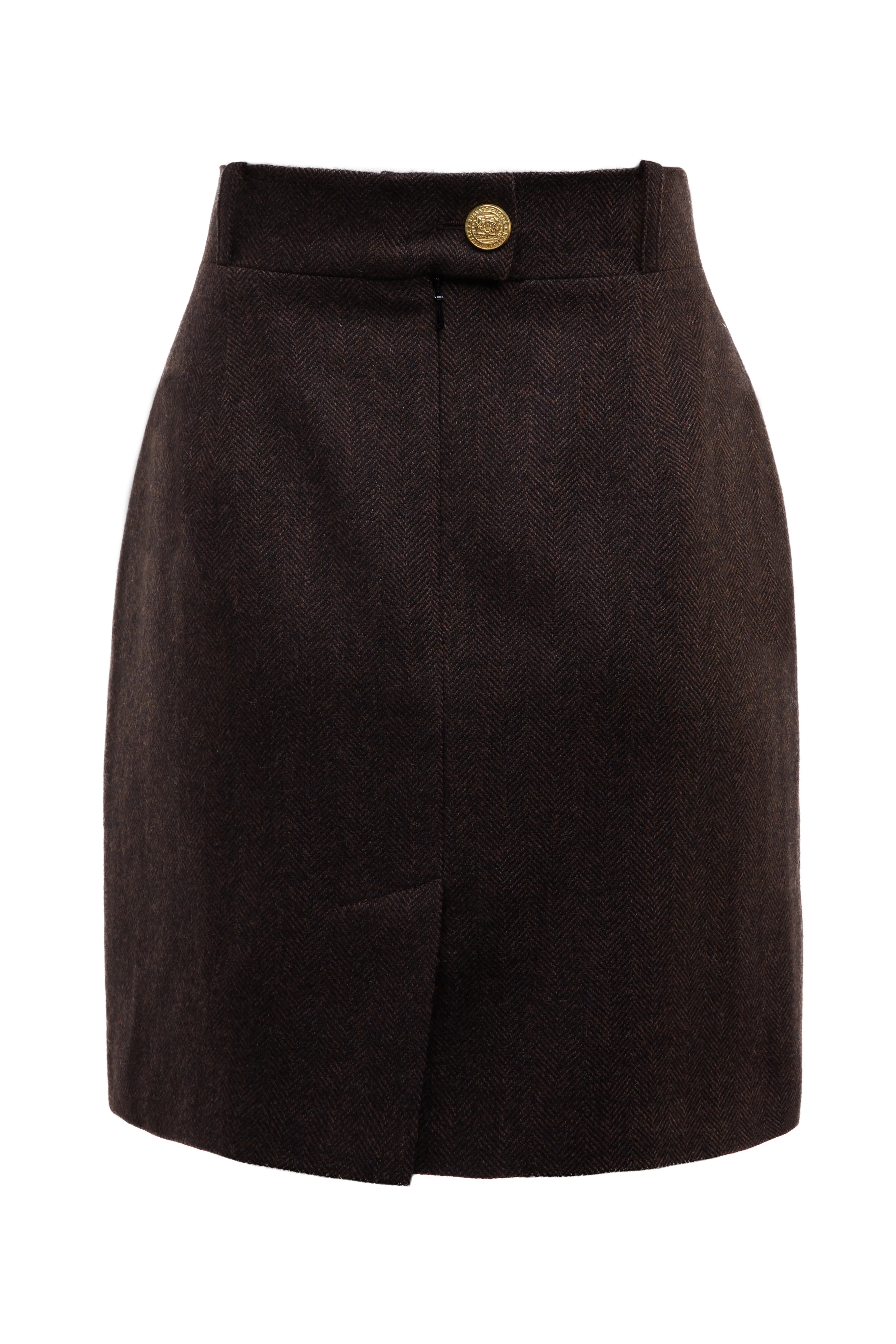 Regency Skirt (Chocolate Herringbone)