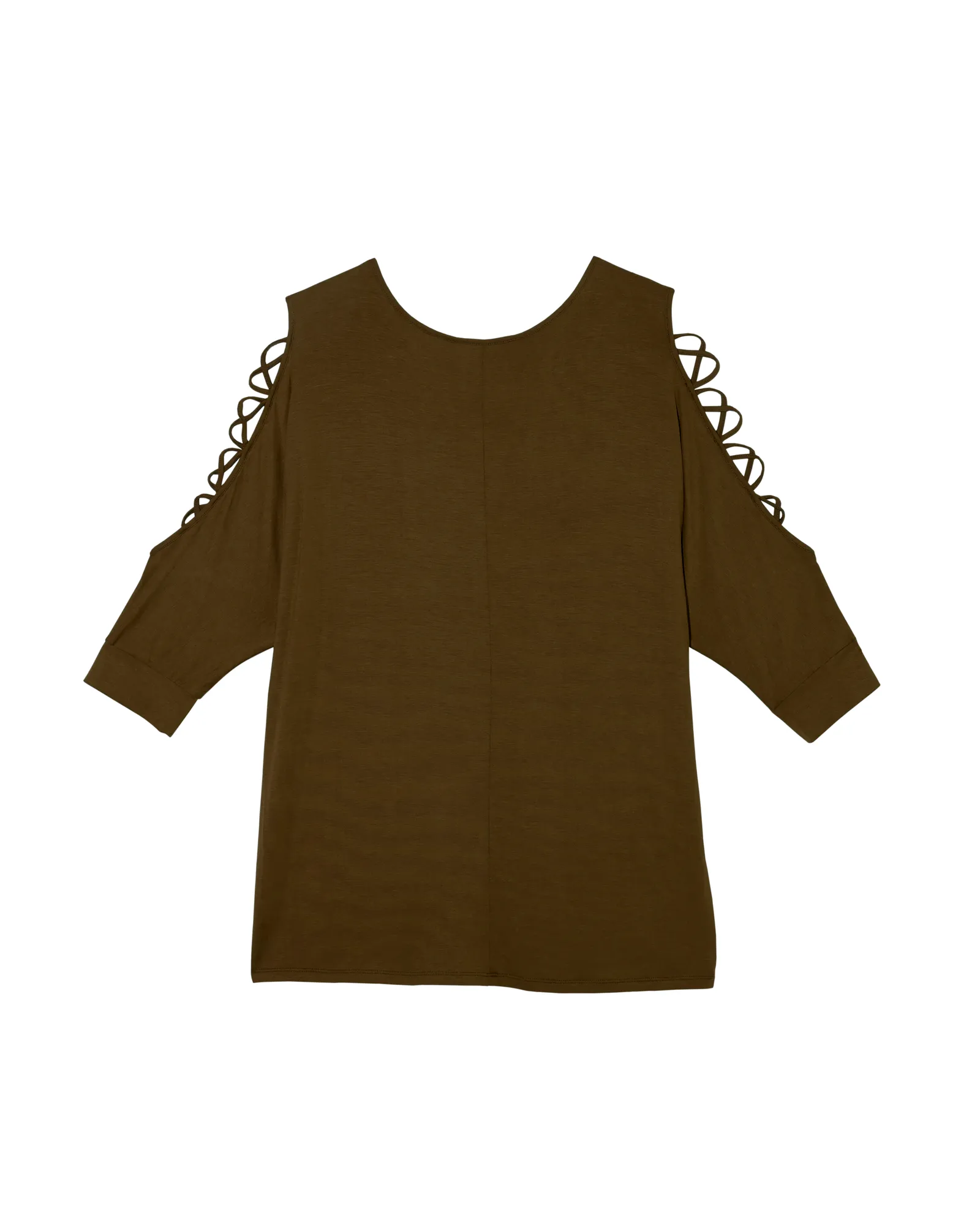 Risa Lace Up Tee | Olive Green