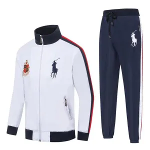 RL Fashionable Big Pony Tailored White/NavyBlue Track Suit