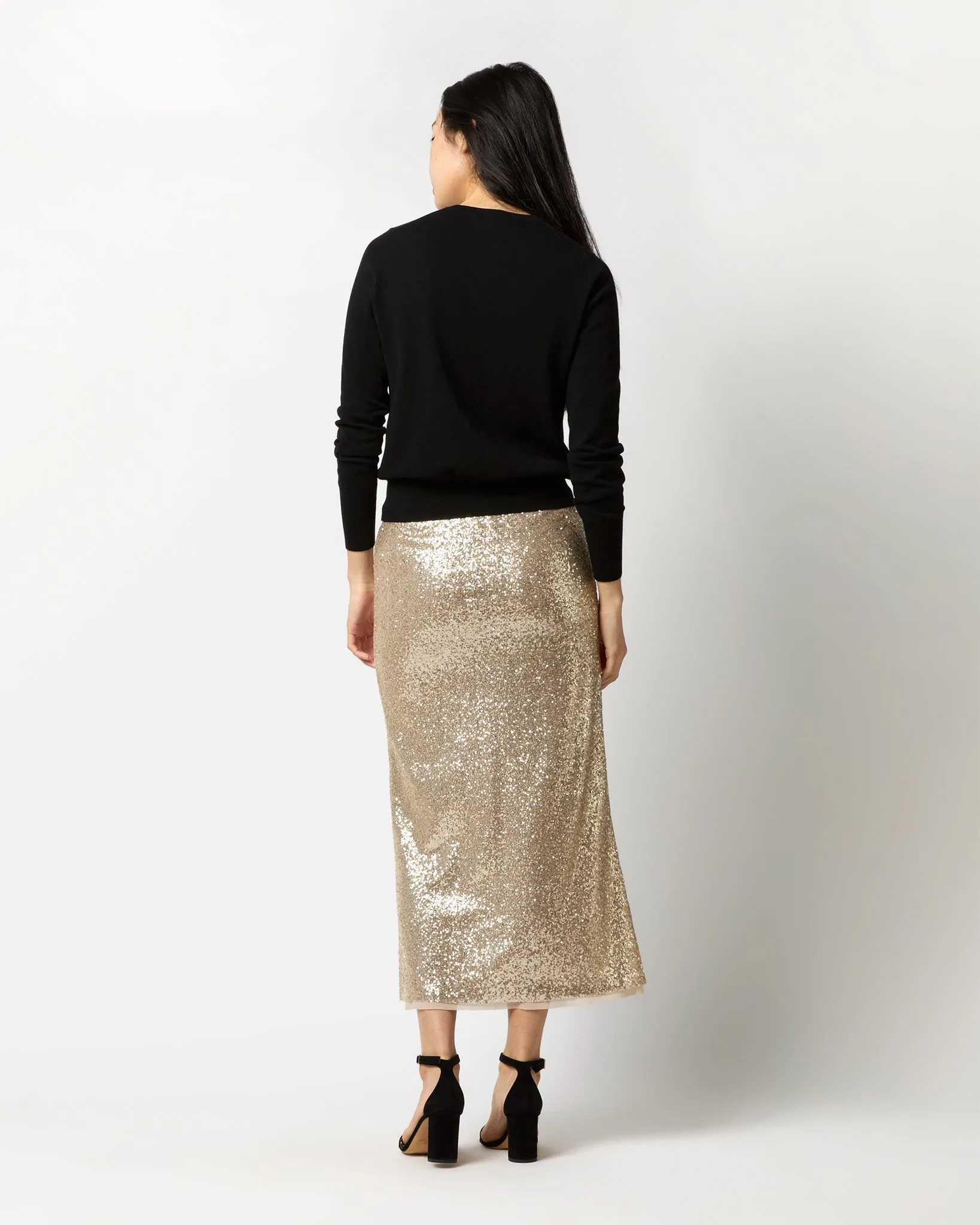 Ruby Skirt in Platino Sequin