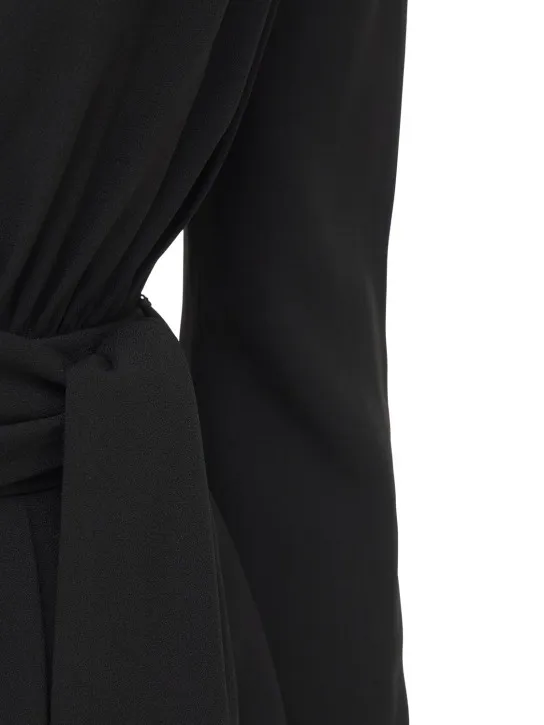 Saint Laurent   V neckline sablé jumpsuit 