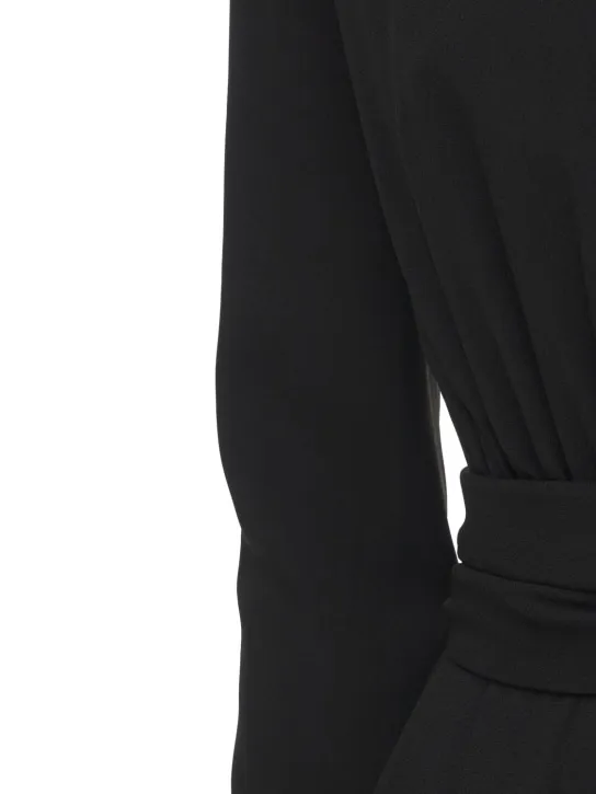 Saint Laurent   V neckline sablé jumpsuit 