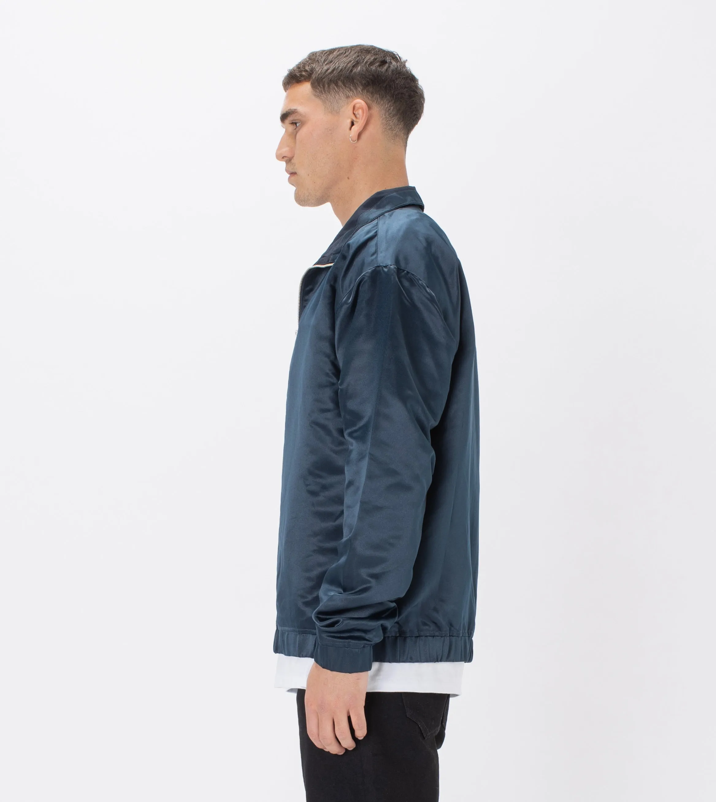 Satin Track Jacket Petrol