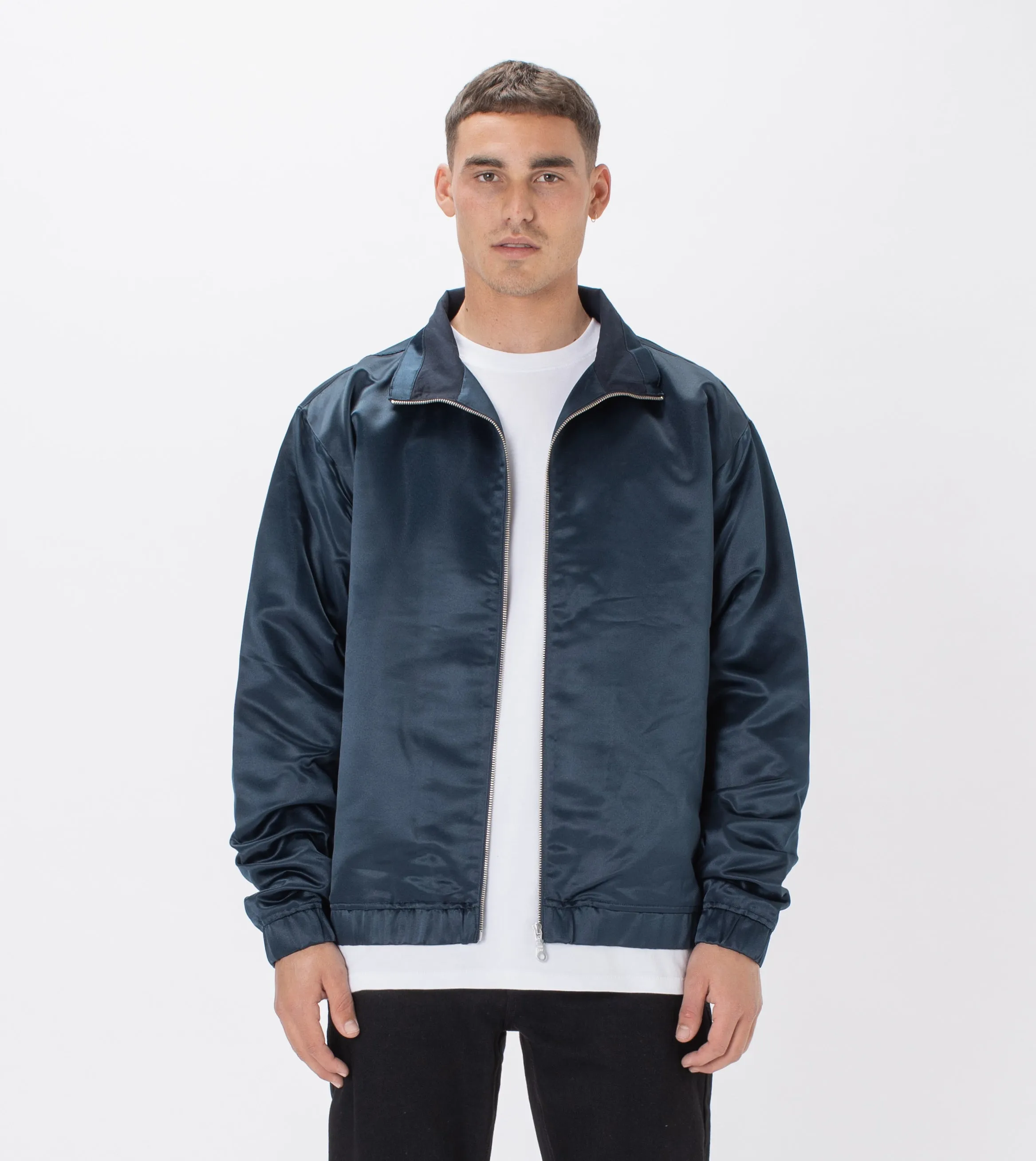 Satin Track Jacket Petrol