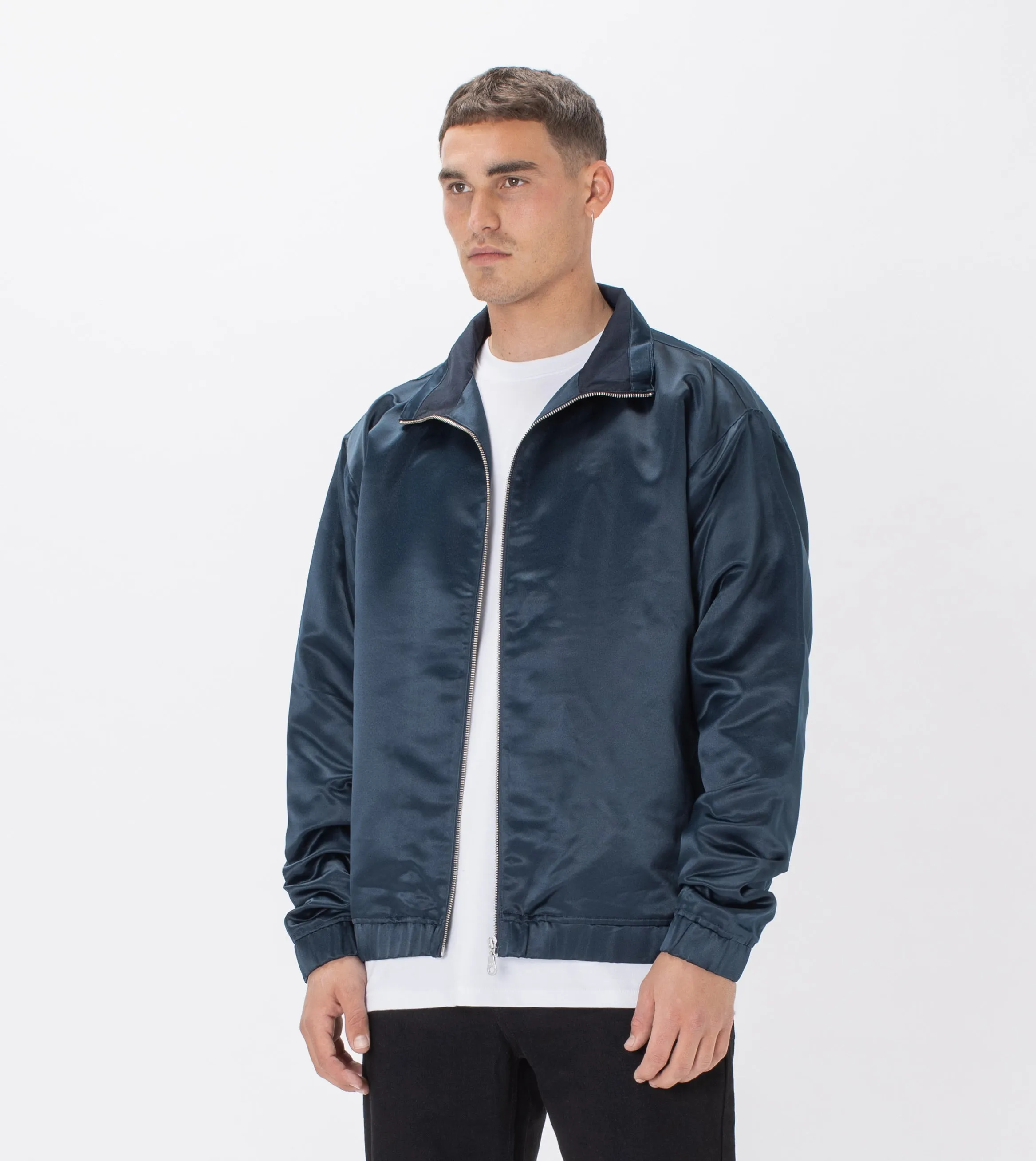 Satin Track Jacket Petrol