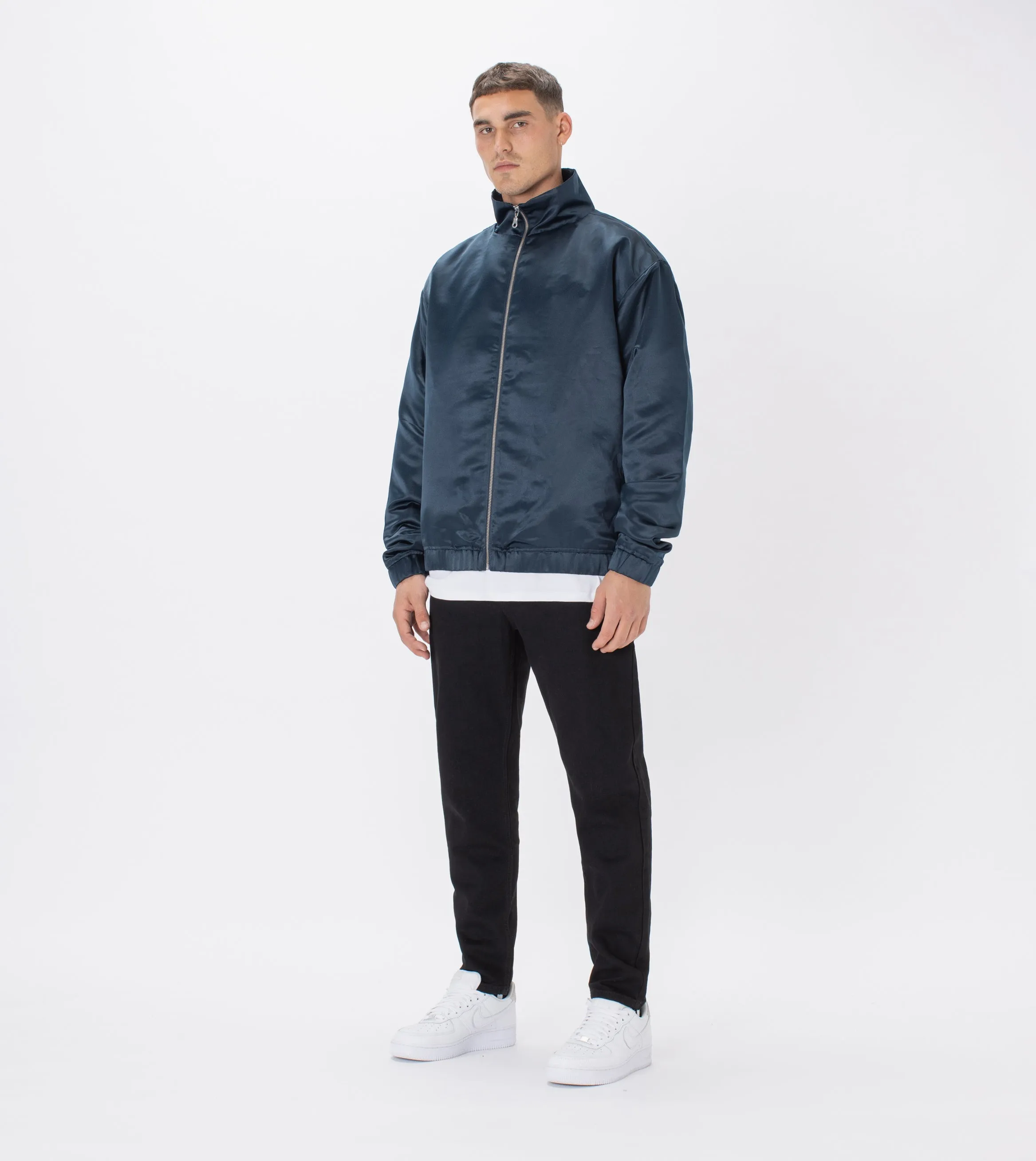 Satin Track Jacket Petrol