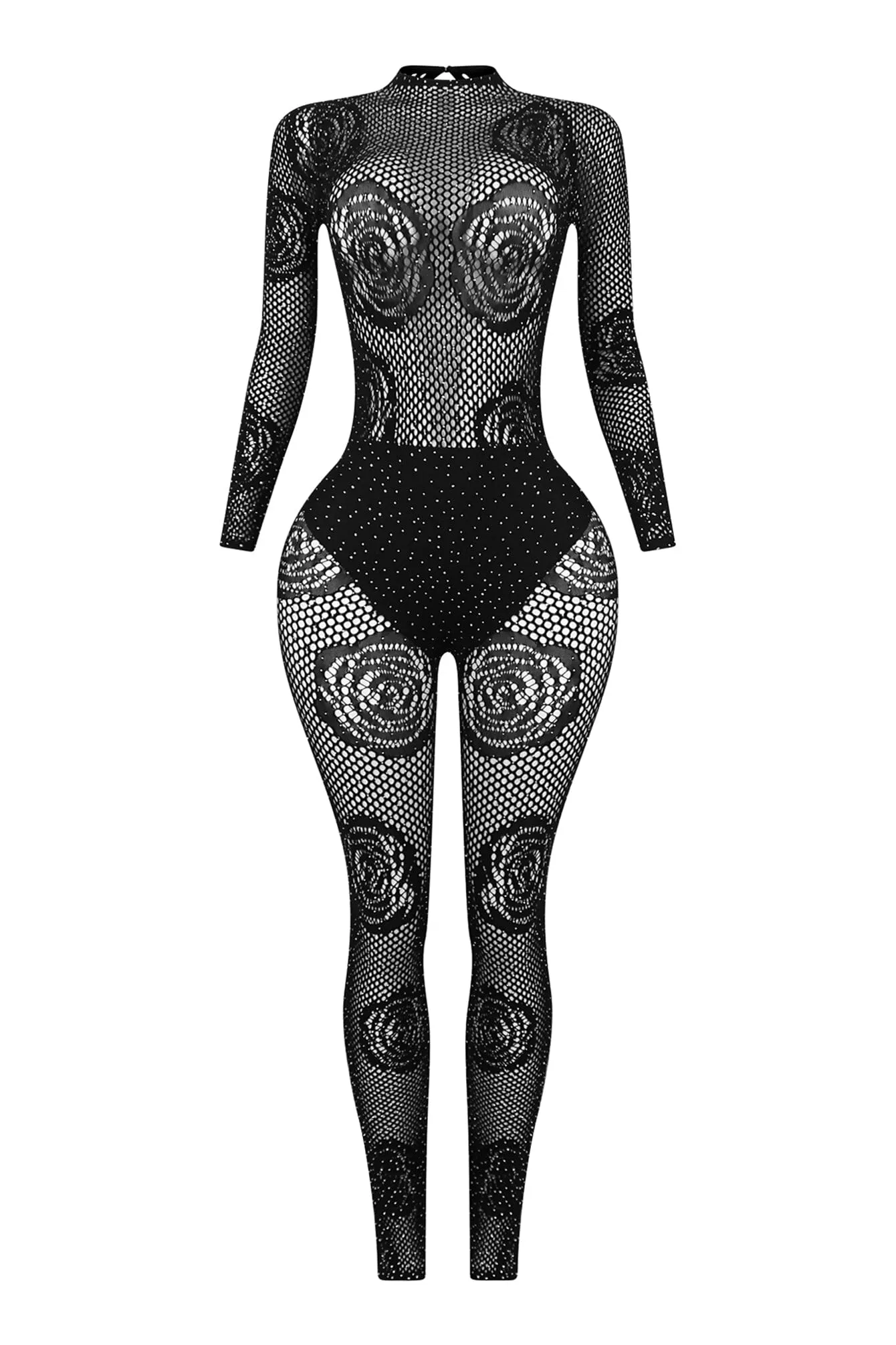 Savage Moment Rhinestone Seamless Jumpsuit