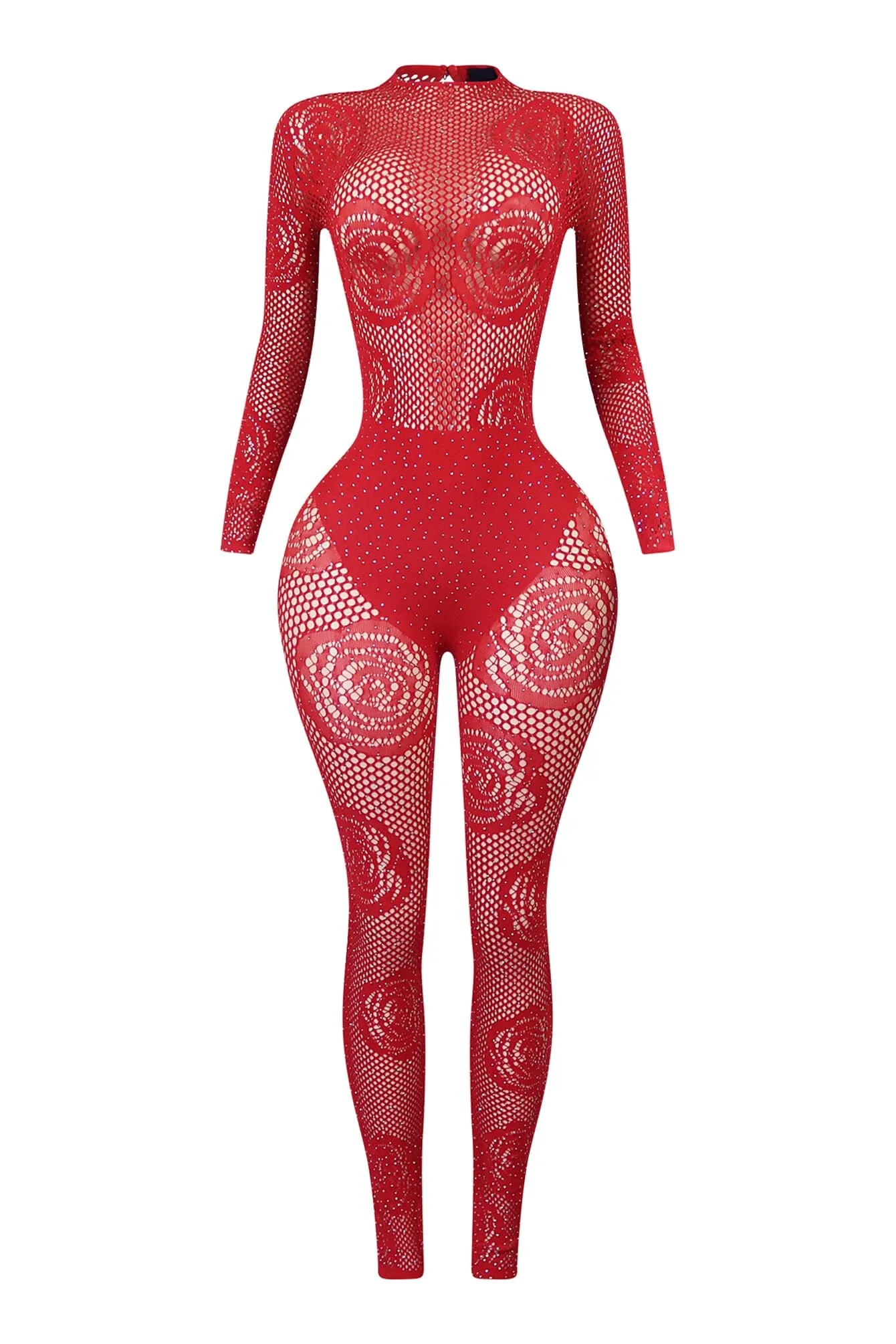 Savage Moment Rhinestone Seamless Jumpsuit