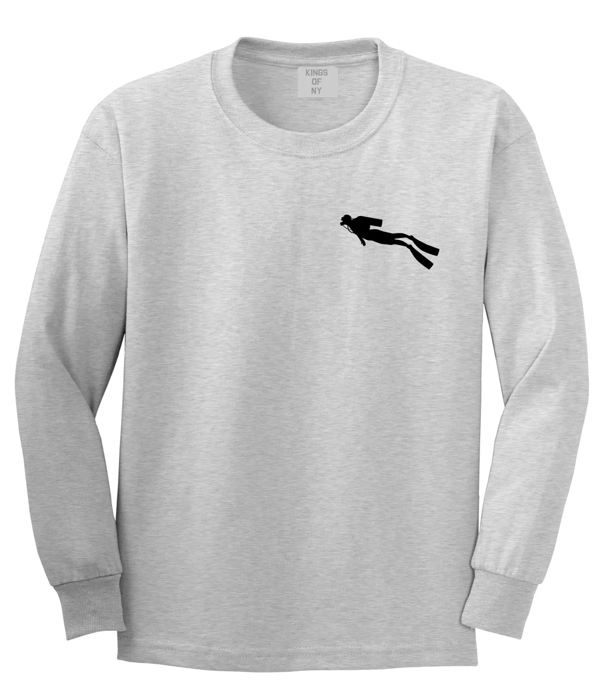 Scuba Diver Chest Mens Long Sleeve T-Shirt