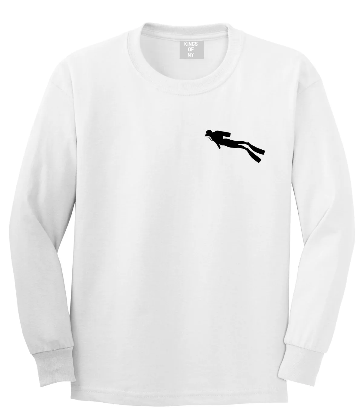 Scuba Diver Chest Mens Long Sleeve T-Shirt