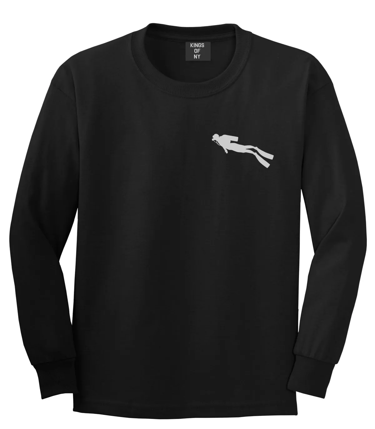 Scuba Diver Chest Mens Long Sleeve T-Shirt