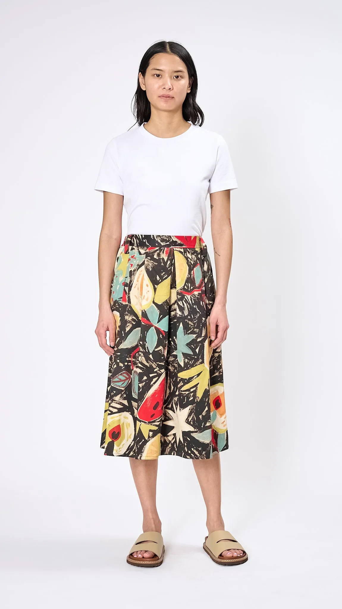 Selena Midi Skirt in Fruit Print