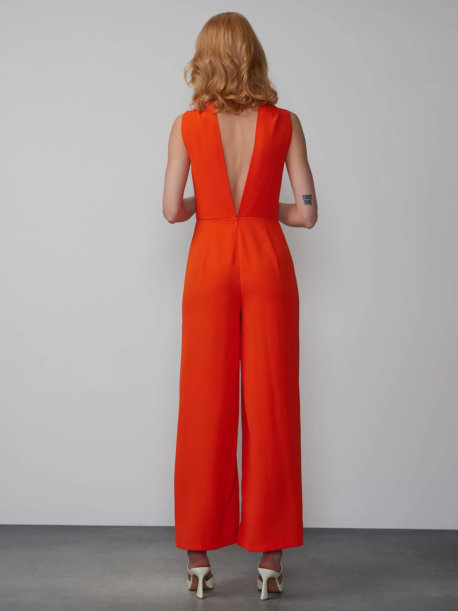 Sleeveless Halter Neck Jumpsuit