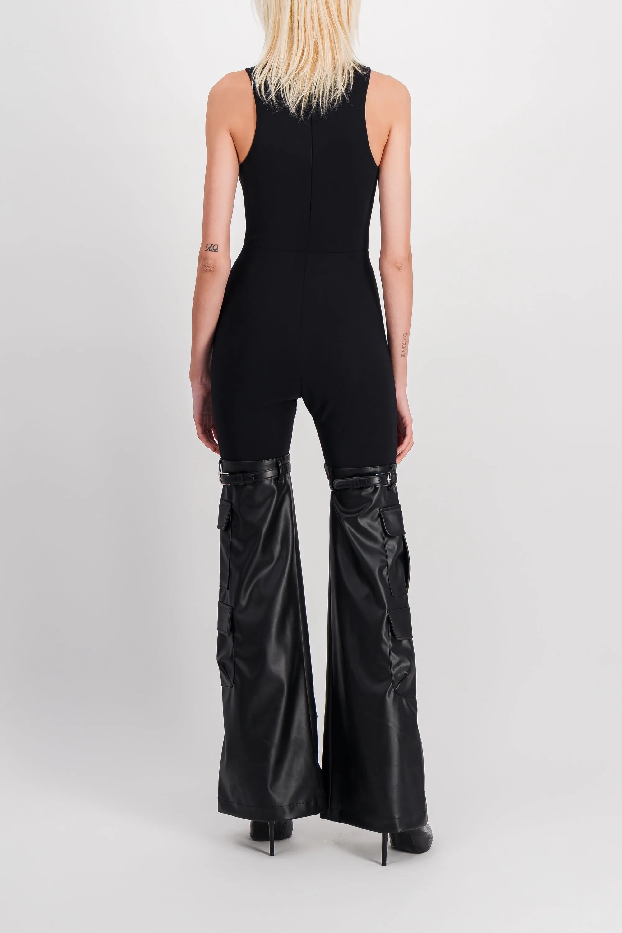 Sleeveless hybrid jumpsuit