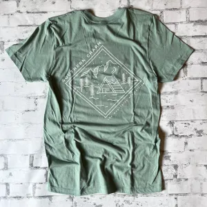 Southern Charm "Cabin Square" Short Sleeve T-shirt - River Green