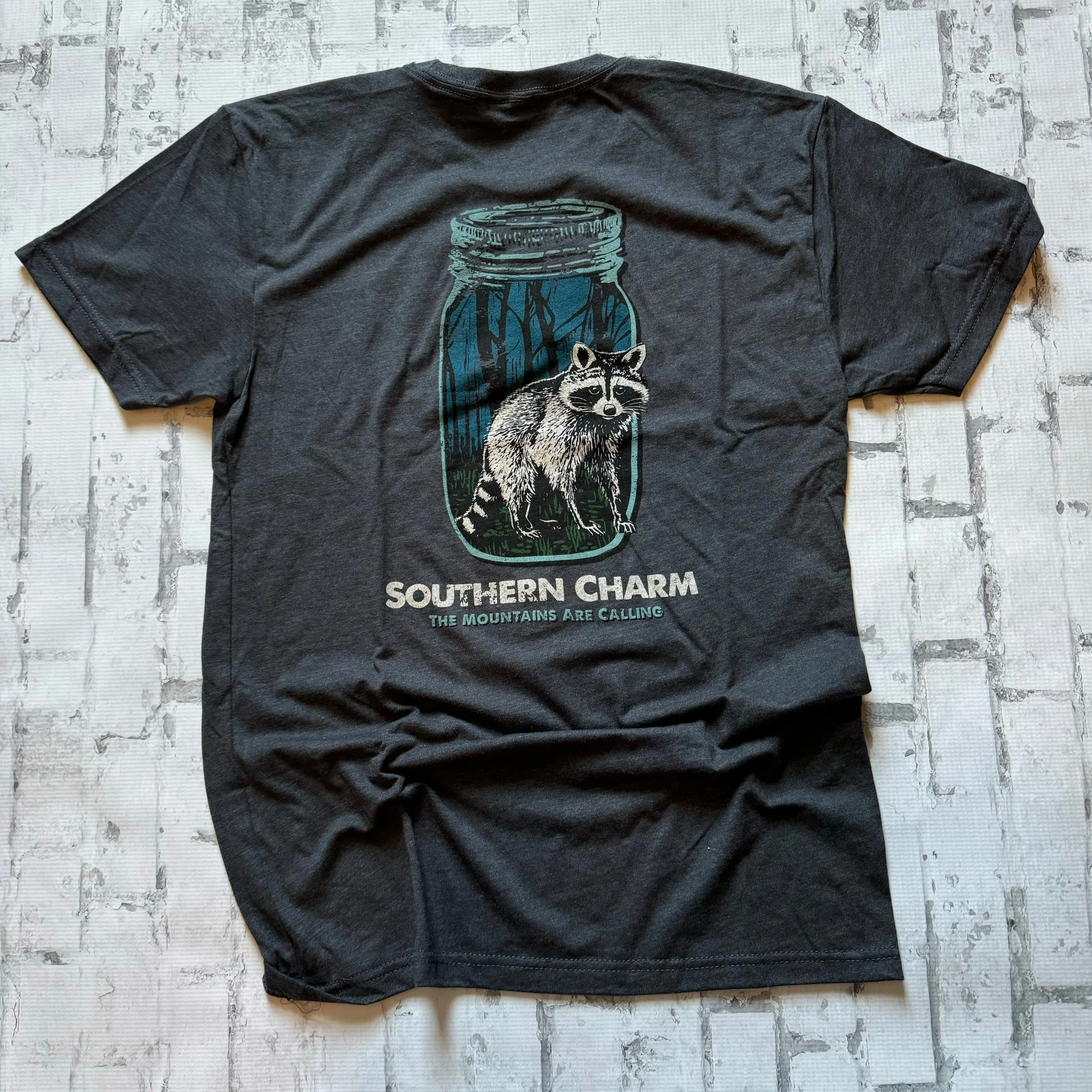 Southern Charm "Raccoon" Short Sleeve T-shirt - Midnight