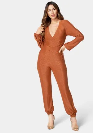 Sparkle Knit Long Sleeve Jumpsuit