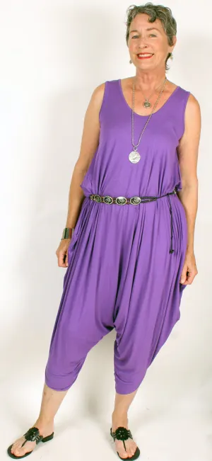 Sunheart Violet Onesie Jumpsuit Romper Boho Hippie-Chic Resort Wear Sml-6x 