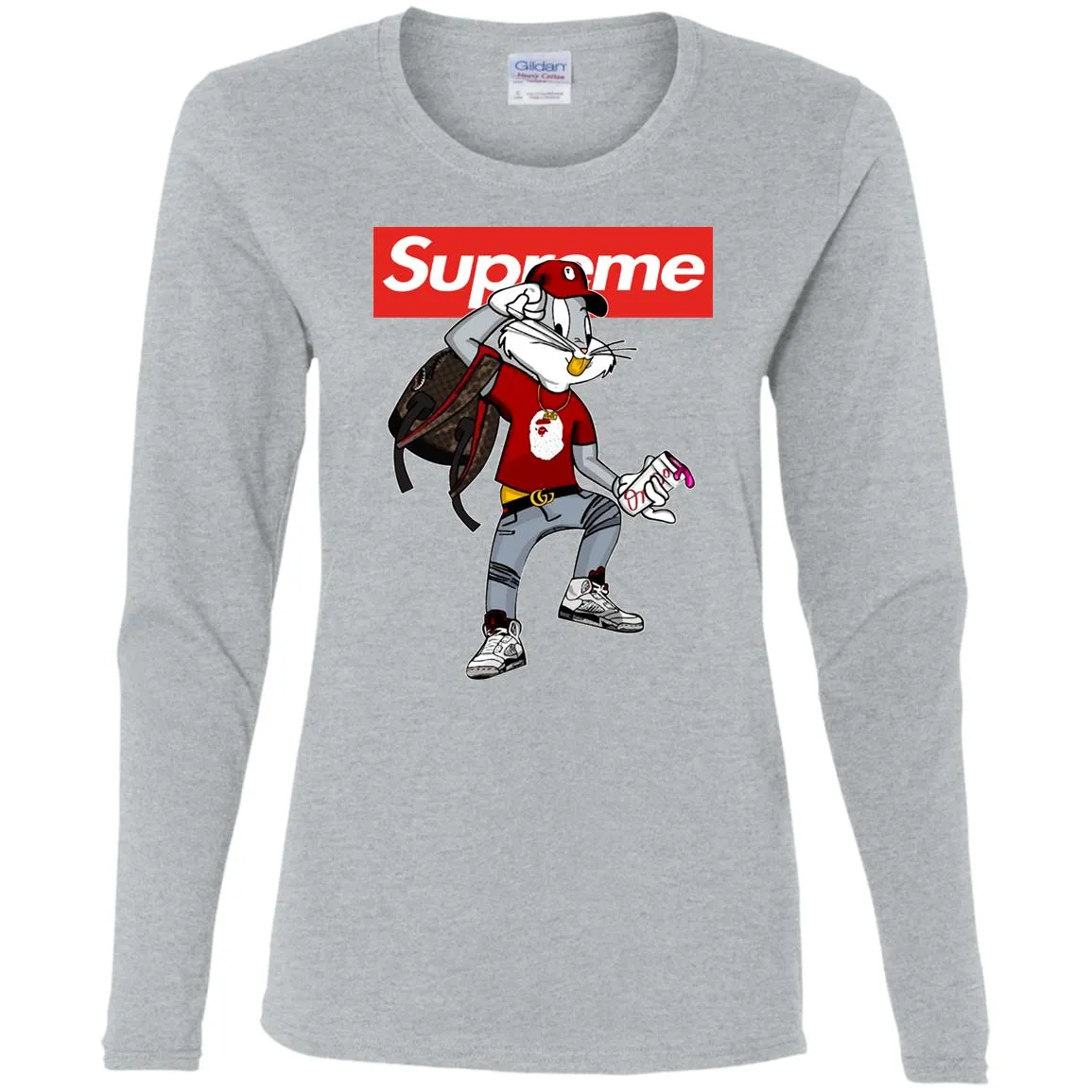 Supreme Rabbit Shirt Women Long Sleeve Shirt