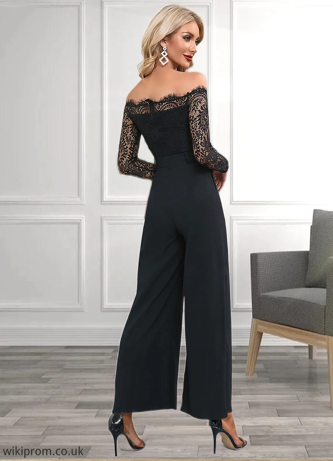 Tania Cold Shoulder Elegant Jumpsuit/Pantsuit Polyester Asymmetrical Maxi Dresses SWKP0022319