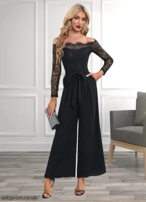 Tania Cold Shoulder Elegant Jumpsuit/Pantsuit Polyester Asymmetrical Maxi Dresses SWKP0022319