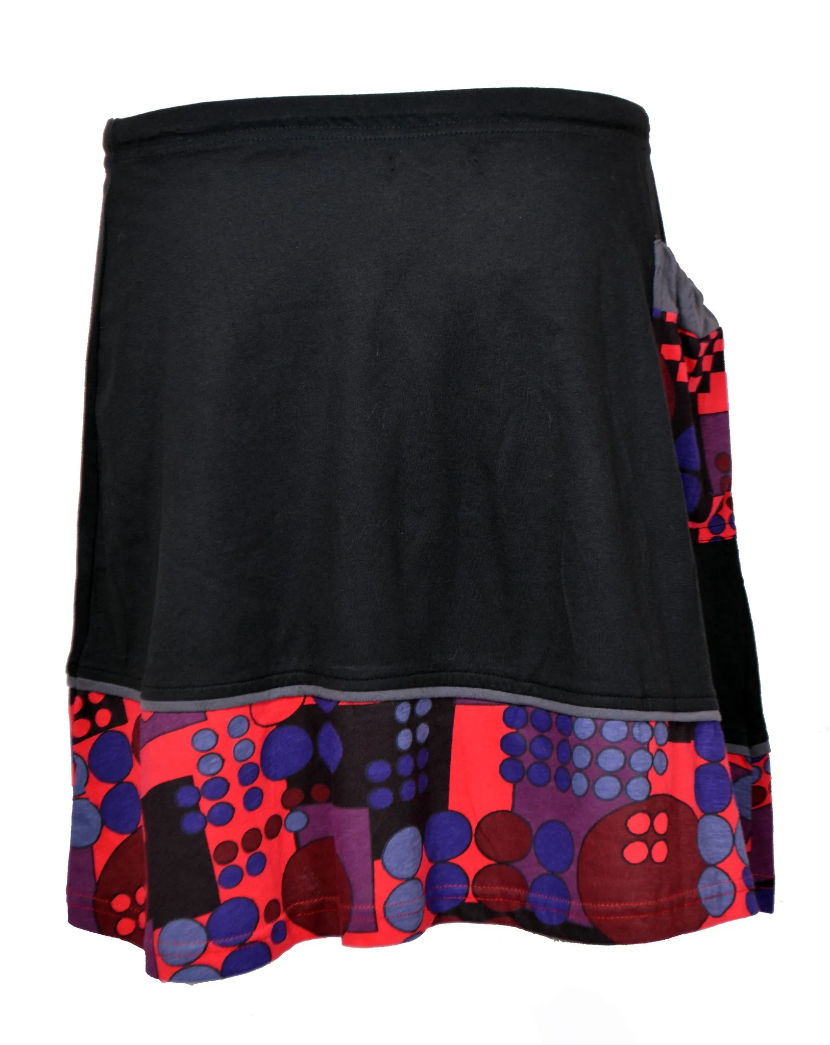 TATTOPANI-knee-length-skirt-with-an-elasticated-waistband-colorful-bubbleprint