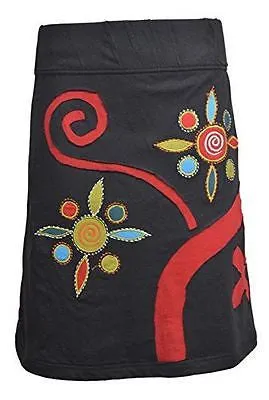 TATTOPANI-mini-skirt-with-an-elasticated-waistband-colorful-patch-embroidery