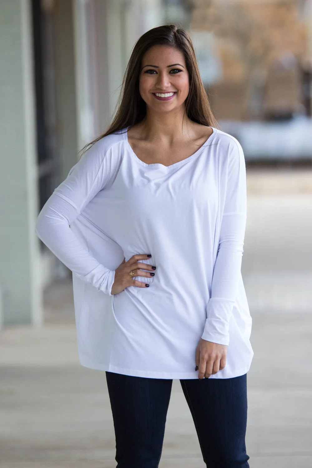 The Perfect Piko Top-White